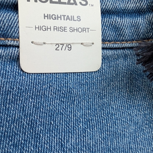 Rolla's Hightails High Rise Denim Shorts Embroidered Banana Beach Size 27/9 - Picture 13 of 13